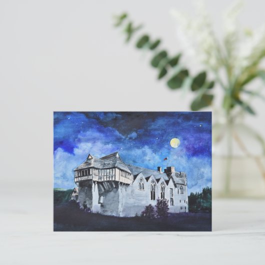 'Stokesay Castle by Moonlight' Briefkaart (Staand voorkant)