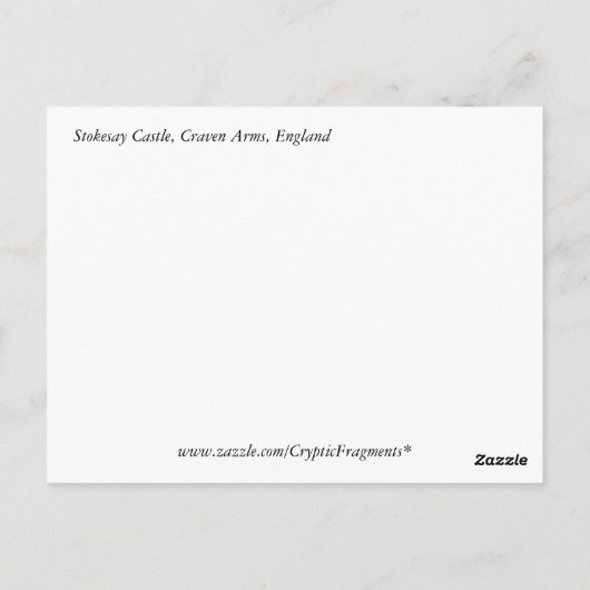 Stokesay Castle Manor House Shropshire Engeland Briefkaart (Achterkant)