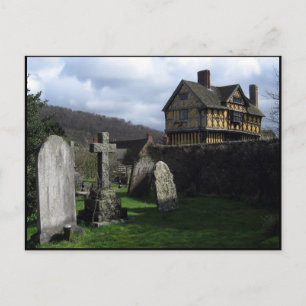 Stokesay Castle Manor House Shropshire, Verenigd K Briefkaart