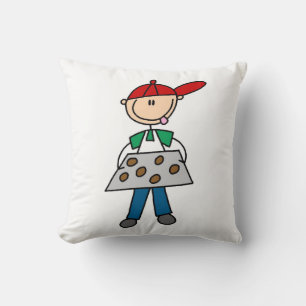 Stokfiguur bakt koekjes kussen