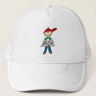 Stokfiguur bakt koekjes trucker pet