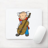 Stokfiguur Cellist Muismat (Met muis)