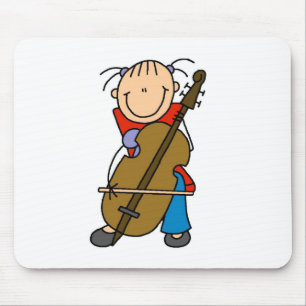 Stokfiguur Cellist Muismat