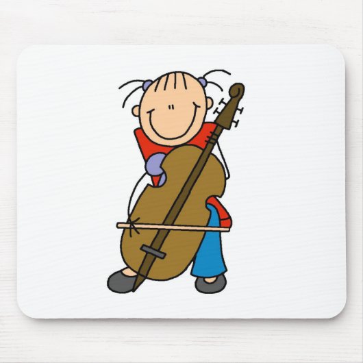 Stokfiguur Cellist Muismat (Voorkant)