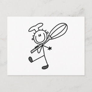 Stokfiguur Chef Met Garde Briefkaart