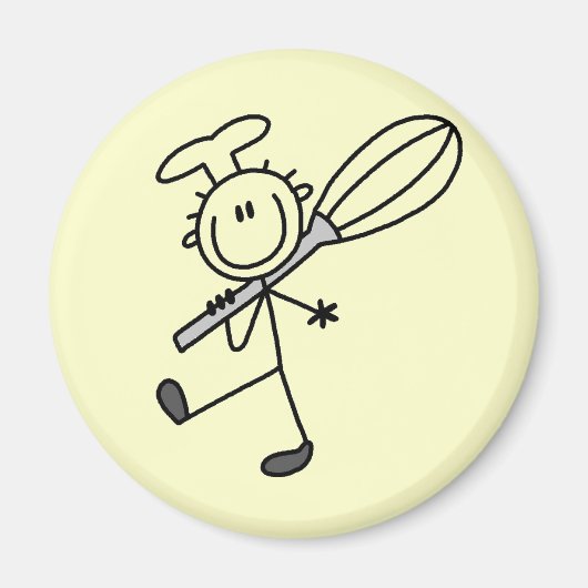 Stokfiguur Chef Met Garde Magneet (Voorkant)