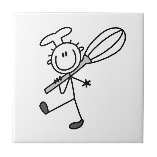 Stokfiguur Chef Met Garde Tegeltje (Voorkant)