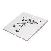 Stokfiguur Chef Met Garde Tegeltje (Zijkant)