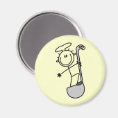 Stokfiguur Chef Met Pollepel Magneet (Voorkant / Achterkant)