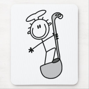 Stokfiguur Chef met Pollepel Muismat