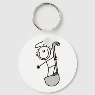 Stokfiguur Chef Met Pollepel Sleutelhanger