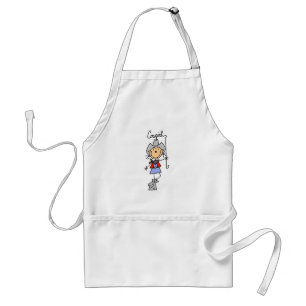 Stokfiguur Cowgirl met Lasso Standaard Schort