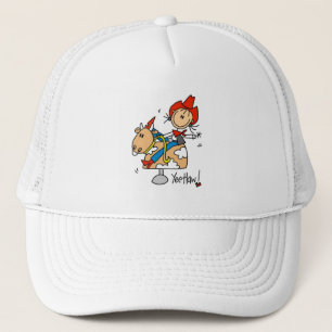 Stokfiguur Cowgirl Yee Haw T-shirts en cadeaus Trucker Pet