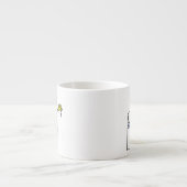 Stokfiguur doet afwas espresso kop (Voorkant)