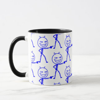 Stokfiguur Doodle Naadloos Patroon - Grappig Mok