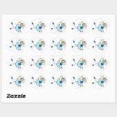 Stokfiguur Fee In Blauwe Sticker (Vel)
