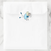Stokfiguur Fee In Blauwe Sticker (Tas)