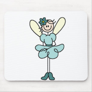 Stokfiguur Fee In Turquoise Muismat
