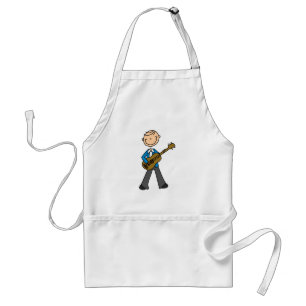 Stokfiguur Gitarist T-shirts en Cadeaus Standaard Schort