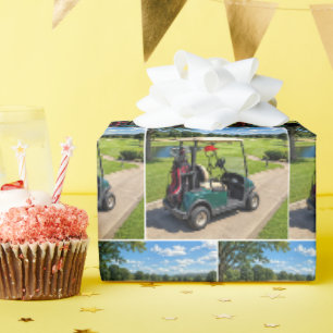 Stokfiguur Golfer in een Golfkar Cadeaupapier
