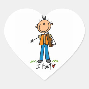 Stokfiguur Jager Hart Sticker