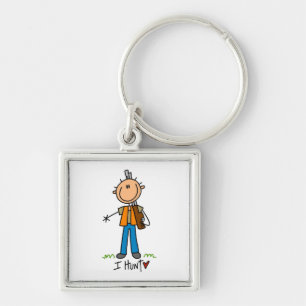 Stokfiguur Jager Sleutelhanger