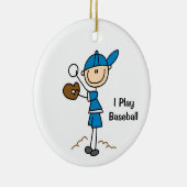 Stokfiguur Jongen Honkbalspeler Keramisch Ornament (Rechts)