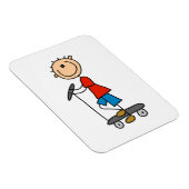 Stokfiguur Jongen op Step Magneet (Rechterzijde)