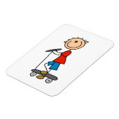 Stokfiguur Jongen op Step Magneet (Linkerzijde)