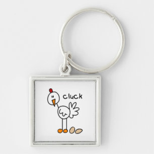 Stokfiguur Kip T-shirts en Cadeaus Sleutelhanger