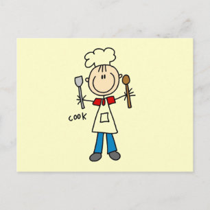 Stokfiguur Kok Briefkaart