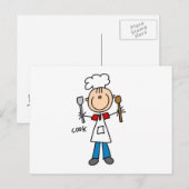 Stokfiguur Kok Briefkaart (Voorkant / Achterkant)