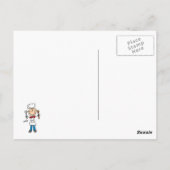 Stokfiguur Kok Briefkaart (Achterkant)