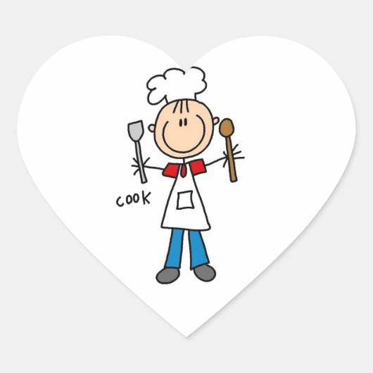 Stokfiguur Kok Hart Sticker (Voorkant)