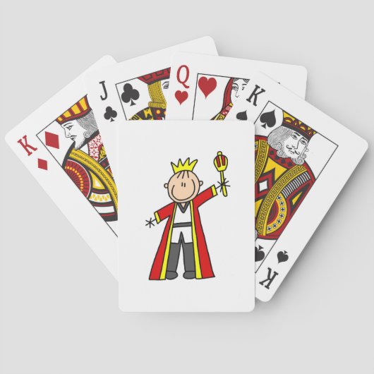 Stokfiguur Koning Speelkaarten (Achterkant)