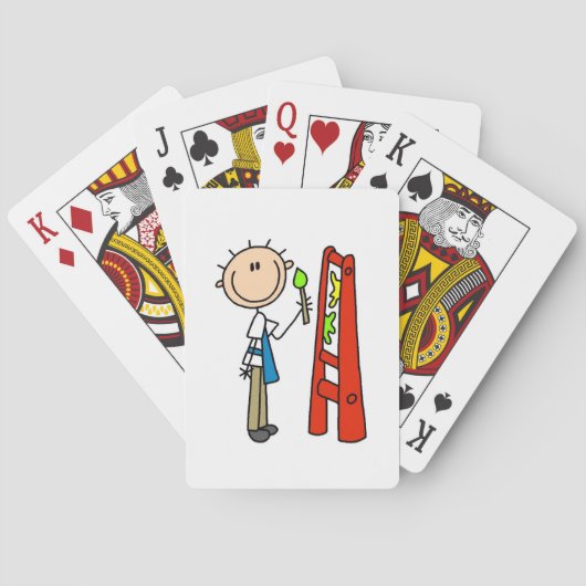 Stokfiguur Kunstenaar Pokerkaarten (Achterkant)