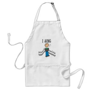 Stokfiguur Man Ik zing T-shirts en cadeaus Standaard Schort
