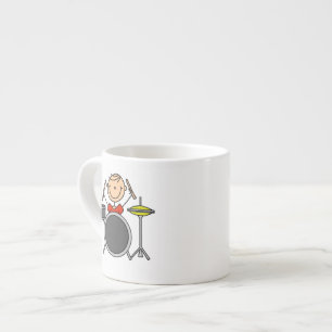 Stokfiguur Mannelijke Drummer T-shirts en Cadeaus Espresso Kop