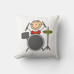 Stokfiguur Mannelijke Drummer T-shirts en Cadeaus Kussen