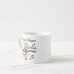 Stokfiguur Mannelijke Klarinetspeler T-shirts en C Espresso Kop