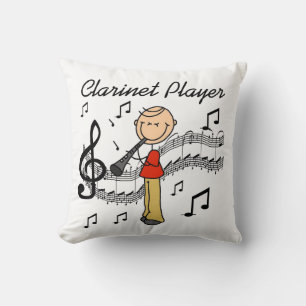 Stokfiguur Mannelijke Klarinetspeler T-shirts en C Kussen