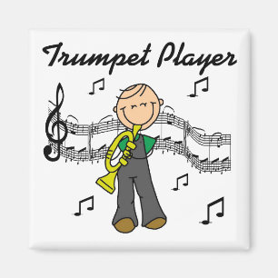 Stokfiguur Mannelijke Trompettist T-shirts en Cade Magneet