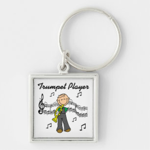 Stokfiguur Mannelijke Trompettist T-shirts en Cade Sleutelhanger