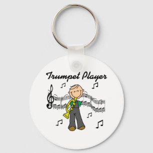 Stokfiguur Mannelijke Trompettist T-shirts en Cade Sleutelhanger