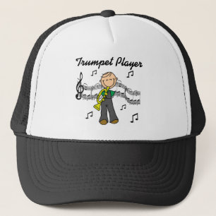Stokfiguur Mannetje Trompettist T-shirts en cadeau Trucker Pet