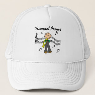 Stokfiguur Mannetje Trompettist T-shirts en cadeau Trucker Pet