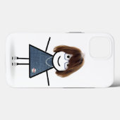 Stokfiguur Meisje Met Bril Case-Mate iPhone Case (Achterkant (horizontaal))