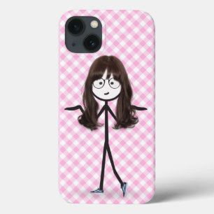 Stokfiguur meisje met donker haar Case-Mate iPhone case