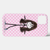 Stokfiguur meisje met donker haar Case-Mate iPhone case (Achterkant (horizontaal))