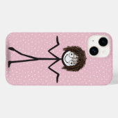 Stokfiguur meisje met haar en bril Case-Mate iPhone case (Achterkant (horizontaal))